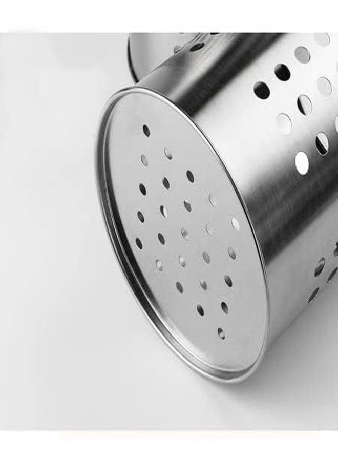SWEEVAN Stainless Steel Cutlery Holder | Multipurpose Spoon Stand for kitchen | Pen Holder | Cutlery Organizer | Spoon and Utensil Stand for Dining | Silver - Image 4