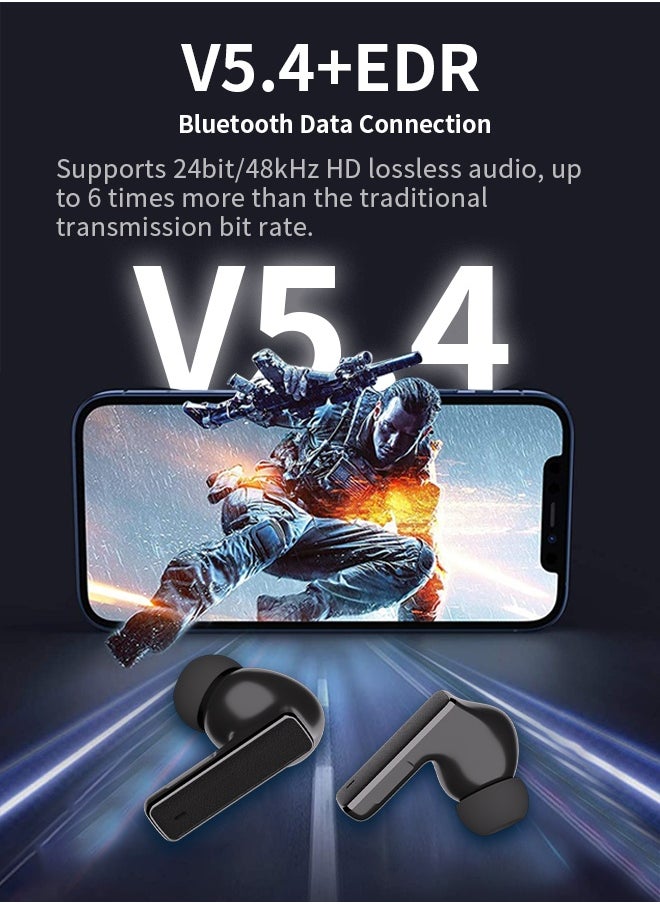WAPIK - Korean True Wireless Earphones – 6-Mic Hybrid ANC with AI Wind Noise Reduction, -42dB Noise Cancelling, 30H Battery Life, Bluetooth 5.4, IPX5 Waterproof, Powerful Bass - Image 1