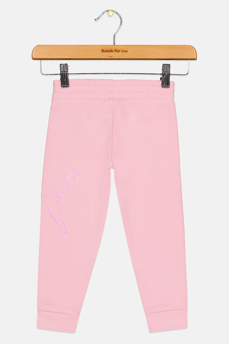 PUMA Toddlers Girl Brand Logo Outdoor Sweatpants, Pink - Image 2