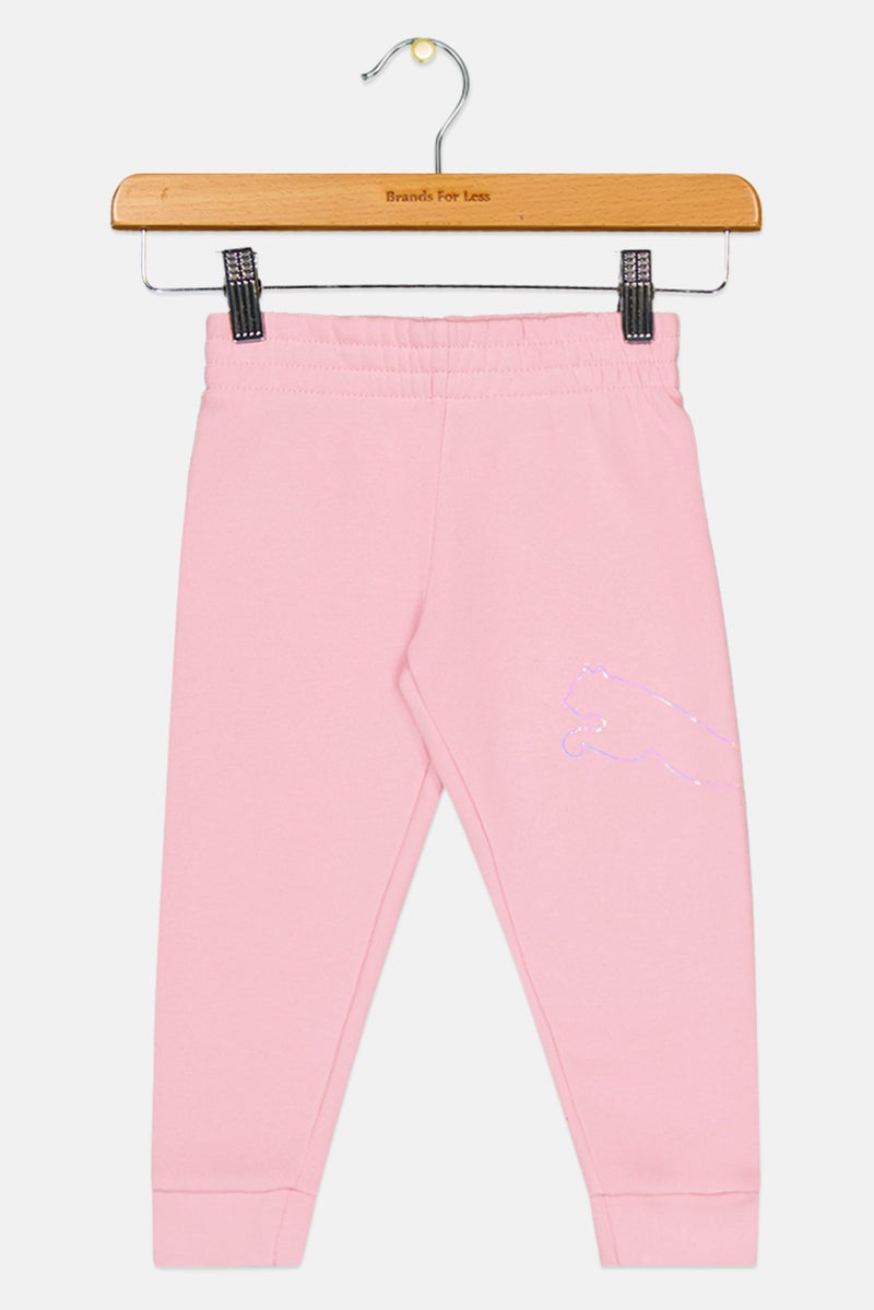 PUMA Toddlers Girl Brand Logo Outdoor Sweatpants, Pink - Image 3