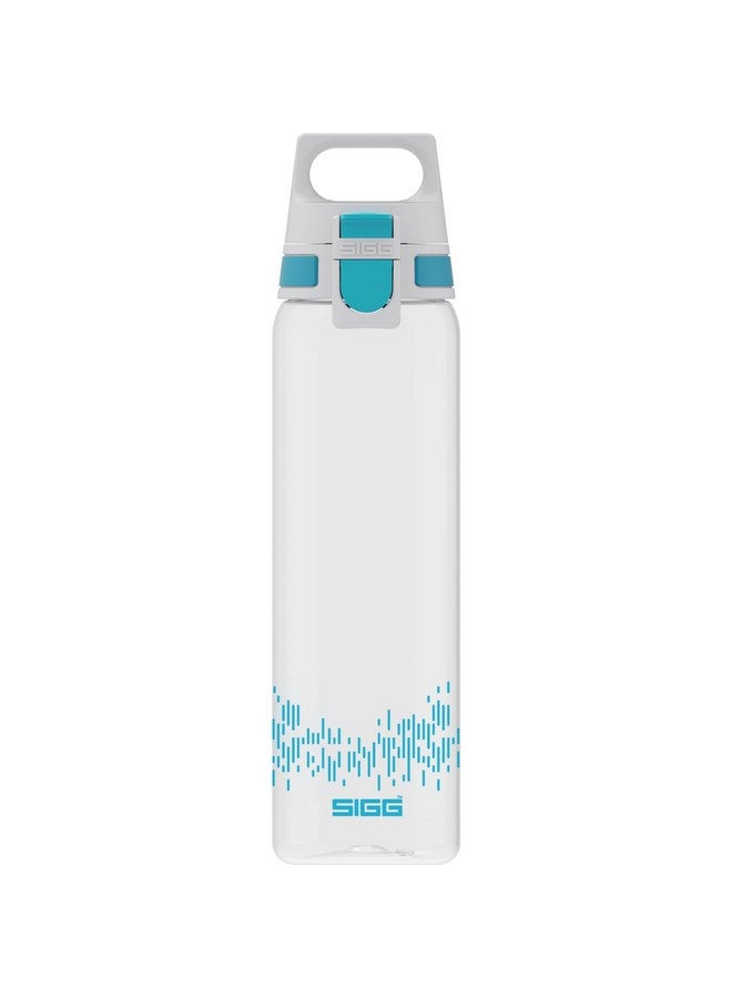 Sigg Tritan Renew Transparent Water Bottle Total Clear One Myplanet Aqua For Carbonated Beverages Dishwasher Safe With Fruit Strainer Leakproof & Lightweight Bpa Free Aqua 25 Oz - Image 1