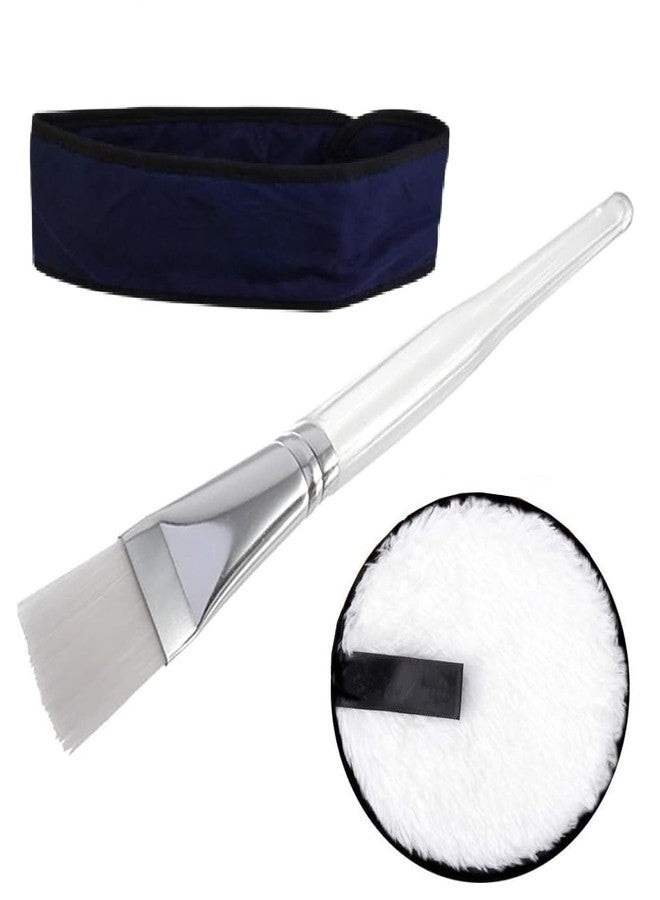 Onward Plastic Facial Brush with MakeupRemover Pad & Headband Set - Reusable Cleansing Brush, Soft Makeup RemovalPad, Spa Headband for Daily Skincare, Face Cleansing & Beauty Routine (Plastic Brush,Makeup Remover Pad,Headband) - Image 1