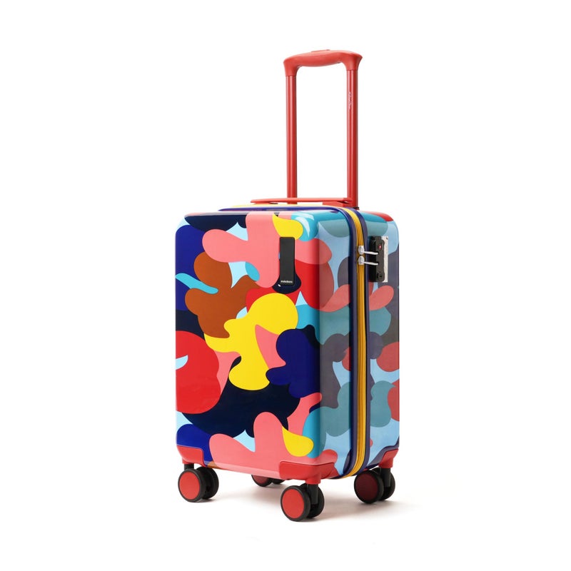 MOKOBARA The Moko Blocks Unbreakable Polycarbonate Extra Light Weight Kids Luggage | Hard Trolley Suitcase for Kids (51 cms (7-12 Years), Paintball) Multicolor - Image 1