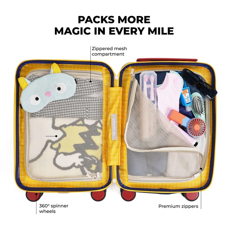 MOKOBARA The Moko Blocks Unbreakable Polycarbonate Extra Light Weight Kids Luggage | Hard Trolley Suitcase for Kids (51 cms (7-12 Years), Paintball) Multicolor - Image 5