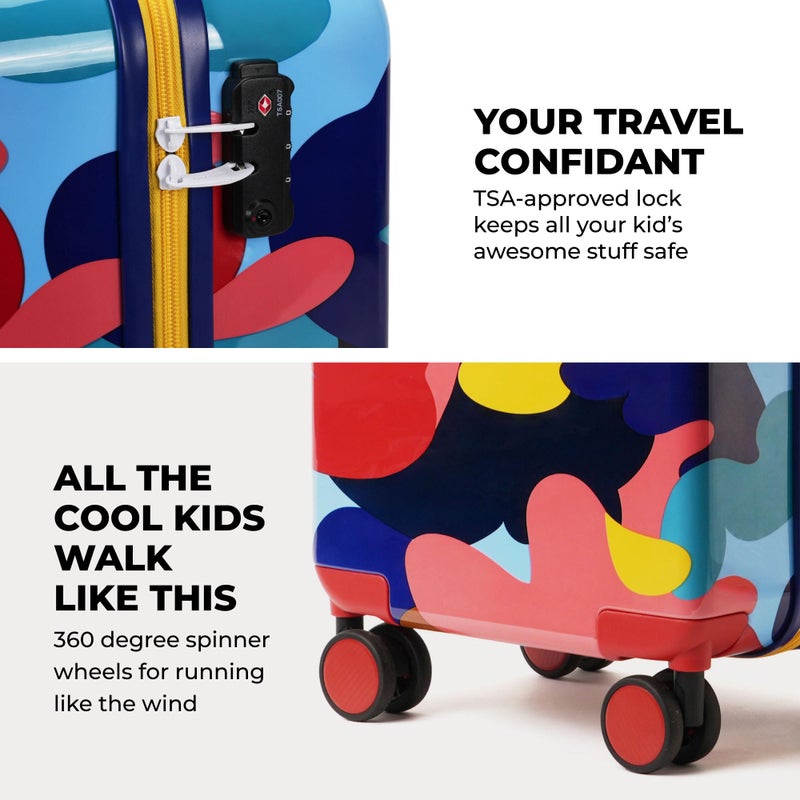 MOKOBARA The Moko Blocks Unbreakable Polycarbonate Extra Light Weight Kids Luggage | Hard Trolley Suitcase for Kids (51 cms (7-12 Years), Paintball) Multicolor - Image 4