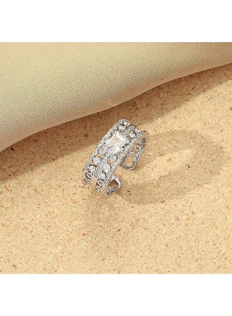 سالتي طقم سولتي من ١٧ قرطًا بوهيميًا وخاتمًا ألماسيًا بتصميم الأميرة للنساء | طقم مجوهرات أنيق ومتين | ملابس عصرية يومية | هدية مثالية للزوجة والأخت والأم | مثالي لمناسبات الديوالي والكريسماس وأعياد الميلاد - Image 3