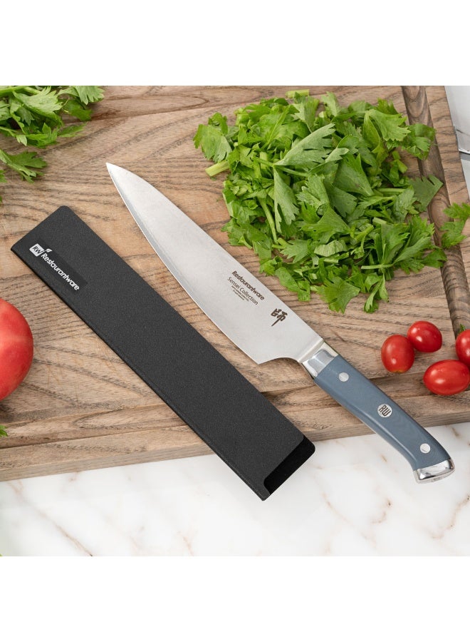 Restaurantware Sensei Knife Sleeves, Set of 8 Knife Protectors - For Kitchen Knives, Felt Lining, Black Plastic Knife Blade Guards, Durable, Cut-Proof  - Image 4