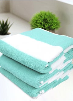 Status Contract Bath Towels | Coral Fleece Quick Dry Towel |Luxury Bath Towels with Hook Hair Towel for Men & Women |Mint-white (Set of 3), 350 Tc, 60 X 120 Cm  - Image 1