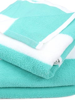 Status Contract Bath Towels | Coral Fleece Quick Dry Towel |Luxury Bath Towels with Hook Hair Towel for Men & Women |Mint-white (Set of 3), 350 Tc, 60 X 120 Cm  - Image 5