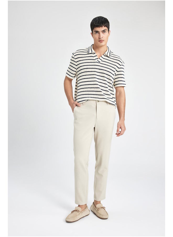 DeFacto Man Regular Fit Resort Neck Short Sleeve Smart Casual Knitted Polo T-Shirt  - Image 2