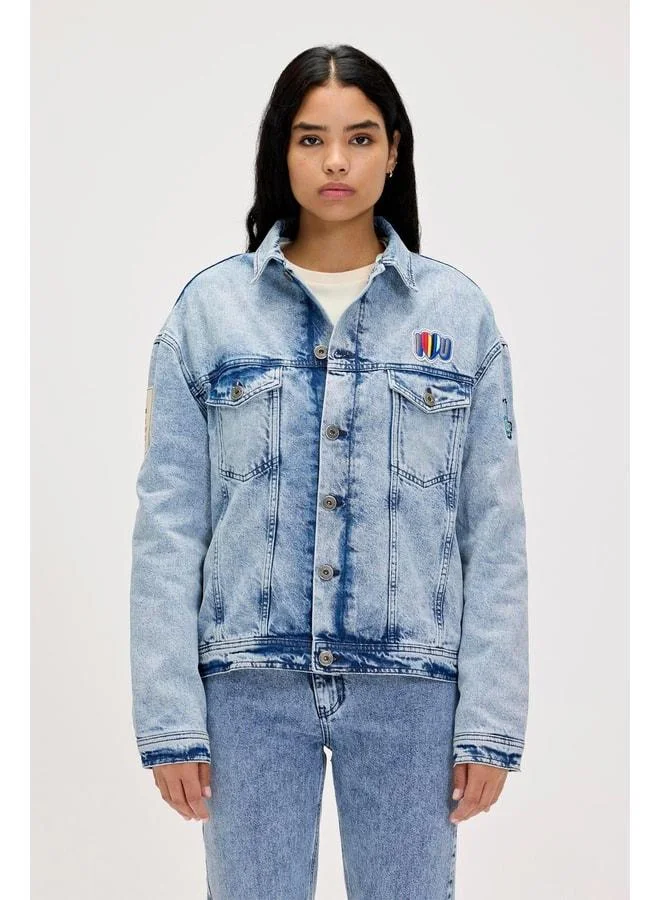 Bad Bear Adelina Ocean Blue Women's Denim Jacket.