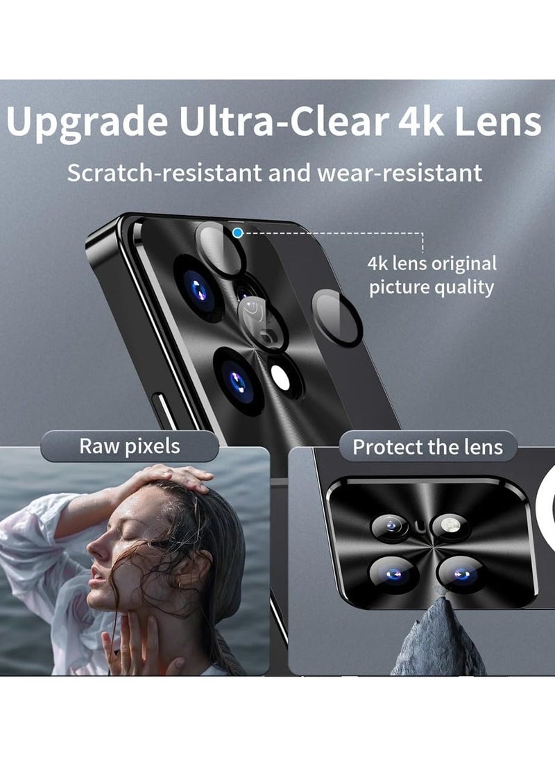 General Magnetic Case Compatible with Motorola Edge 50 Pro 5G, Metal Frame with Magnetic Charger Lens Protection Matte Translucent Shockproof Cover for Moto Edge 50 Pro  - Image 3