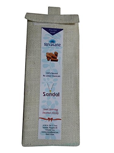 suvasane Suvasane Sandal Fragrance Pure Natural Agarbatti No Added Chemicals 6 Packs of 6 Sticks Each Brown 9 Sticks in Transparent Pillow Box - Image 1