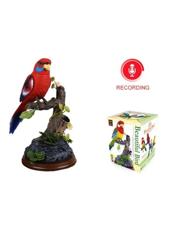 Shake The Sound Of The Same 513 Simulation Voice Control Double Cockerel Can Talk Recording Bird Fake Tree Ornaments Toy Generation Hair-Color:Learn To Speak And Record Fake Tree Model-517fr-Specifications:Only Toys Are Sent [you Need To Bring Your Own Batteries]  - Image 1