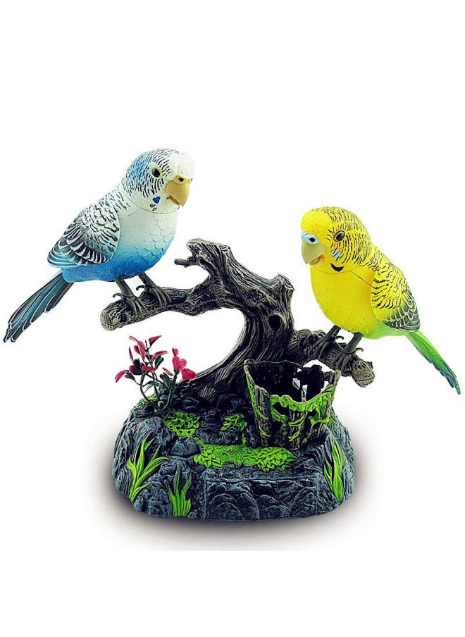 Shake The Sound Of The Same 513 Simulation Voice Control Double Cockerel Can Talk Recording Bird Fake Tree Ornaments Toy Generation Hair-Color:Learn To Speak And Record Fake Tree Model-517fr-Specifications:Only Toys Are Sent [you Need To Bring Your Own Batteries]  - Image 4