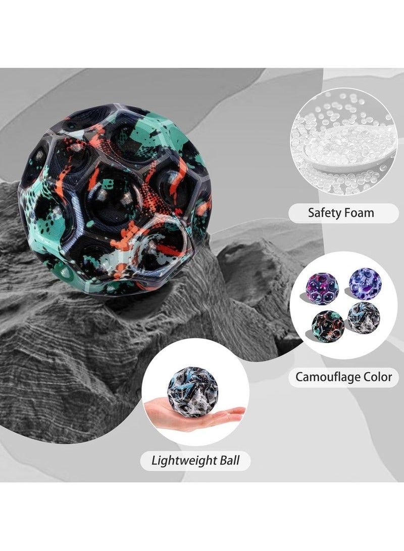 4 Piece Space Bounce Ball, Super High Bouncing Moon Foam Balls For Adults Improve Hand Eye Coordination Sports Training - Image 3