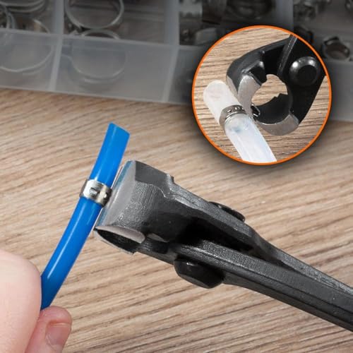 SPEEDWOX 10 Inches Ear Hose Clamp Plier Standard Jaw Cinch Clamp Removal Tool Ear Clamp Pincers Crimping Tool Crimper Tool Cinch Clamps Pinch Clamps for Pipe Hose Nail Puller - Image 5