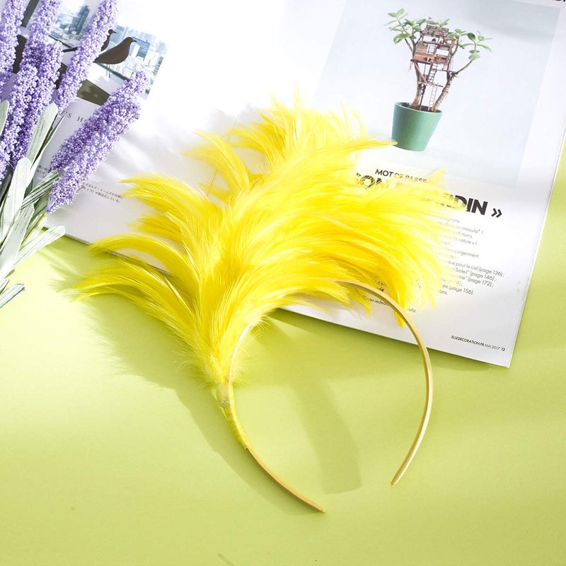 HIWIND Store Fashion Hairband Feathers Headband Tea Party Cocktail Wedding Headpiece - Image 2