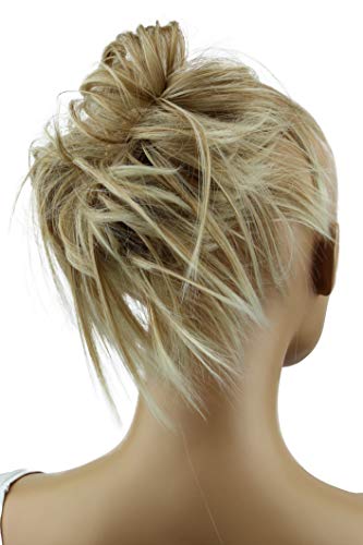 CAISHA XXL Hairpiece Scrunchie Updo Voluminous Slightly Wavy Messy Bun Blonde Mix G13F - Image 1