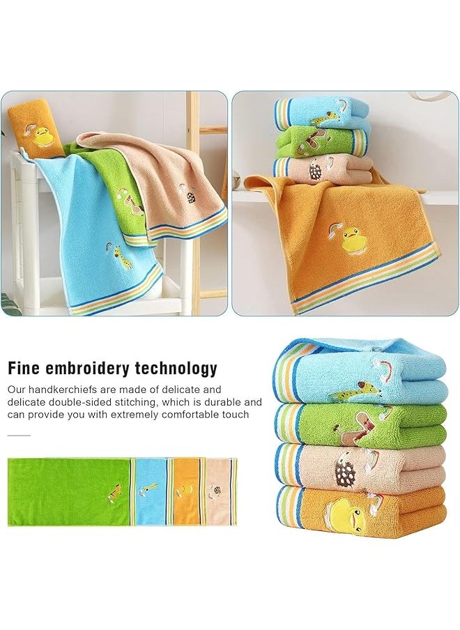 erorex Baby Washcloths 4 Pack Kids Washcloth Towels 100% Cotton Kids Face Towels Hand Towels For Bathroom  - Image 5