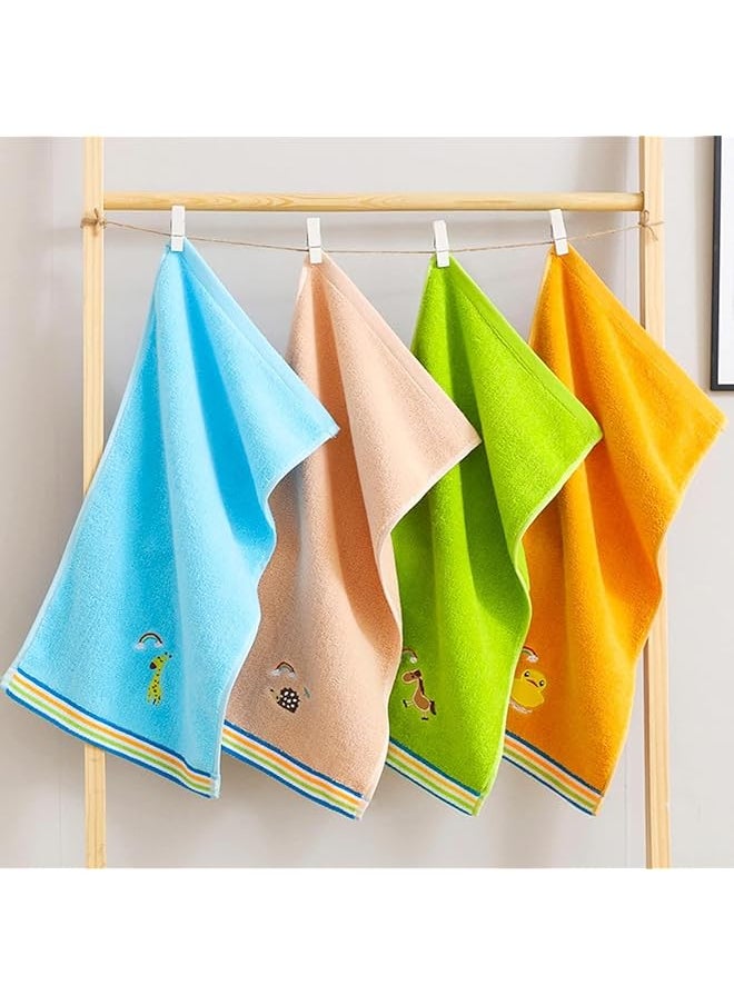 erorex Baby Washcloths 4 Pack Kids Washcloth Towels 100% Cotton Kids Face Towels Hand Towels For Bathroom  - Image 2