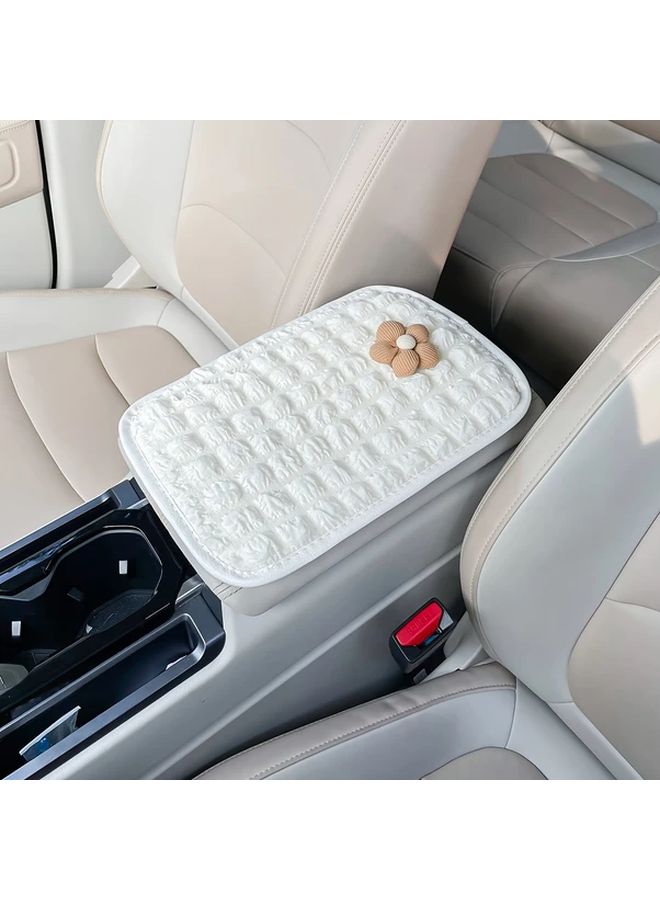 Pink Flowers Funny Flower Car Armrest Pad Creative Non Slip Central Armrest Box Cover For Vehicles - Image 4