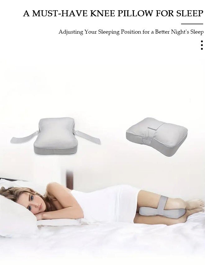 DUNISO Memory Foam Knee Pillow, Memory Foam Leg Support Pillow for Elevation, Sleeping Leg Pillows with Removable Washable Cover for Proper Spinal  Alignment Pain Relieve, Promote Better Sleep for Side Sleepers & Pregnant Women - Image 5