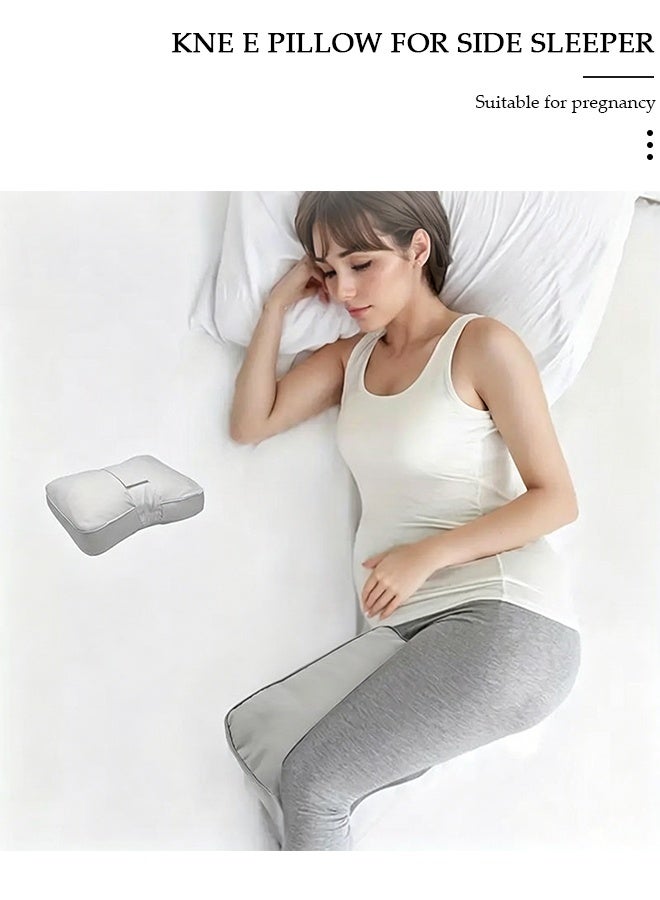 DUNISO Memory Foam Knee Pillow, Memory Foam Leg Support Pillow for Elevation, Sleeping Leg Pillows with Removable Washable Cover for Proper Spinal  Alignment Pain Relieve, Promote Better Sleep for Side Sleepers & Pregnant Women - Image 4