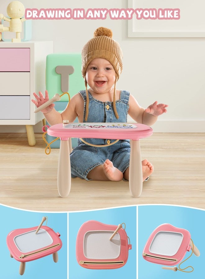 Kikapabi Magnetic Drawing Board, Doodle Board for Toddler Toys Age 1-3, Preschool Learning and Educational Sensory Toys for 1 2 3 Years Old Girl Boy Gifts (Pink) - Image 2