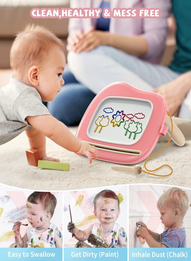 Kikapabi Magnetic Drawing Board, Doodle Board for Toddler Toys Age 1-3, Preschool Learning and Educational Sensory Toys for 1 2 3 Years Old Girl Boy Gifts (Pink) - Image 4