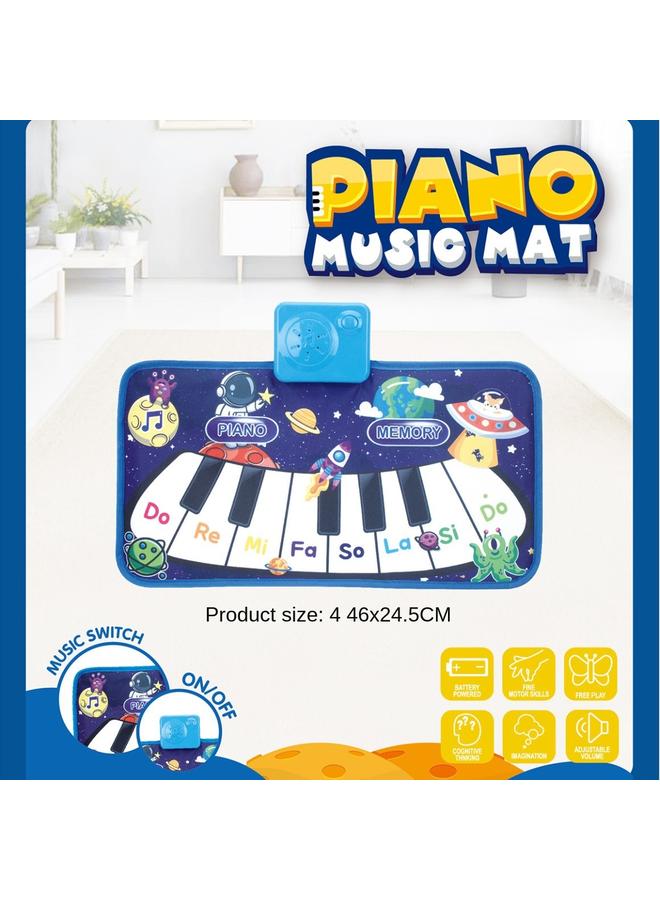 الأزرق جي دبليو <منتج جديد> لعبة بطانية رقص موسيقى ما قبل المدرسة للأطفال ، هدية تعليم مبكر ، لعبة لوحة مفاتيح البيانو للأطفال - Image 3