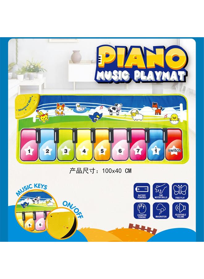 الأزرق جي دبليو <منتج جديد> لعبة بطانية رقص موسيقى ما قبل المدرسة للأطفال ، هدية تعليم مبكر ، لعبة لوحة مفاتيح البيانو للأطفال - Image 4