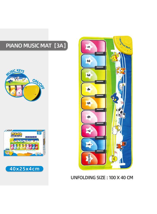 الأزرق جي دبليو <منتج جديد> لعبة بطانية رقص موسيقى ما قبل المدرسة للأطفال ، هدية تعليم مبكر ، لعبة لوحة مفاتيح البيانو للأطفال - Image 1