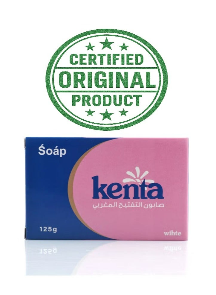 Kenta Moroccan Lightening Soap 125g | Brightening & Deep Cleansing Face & Body Bar | Enriched with Argan Oil & Natural Moroccan Extracts | Helps Fade Dark Spots & Uneven Skin Tone