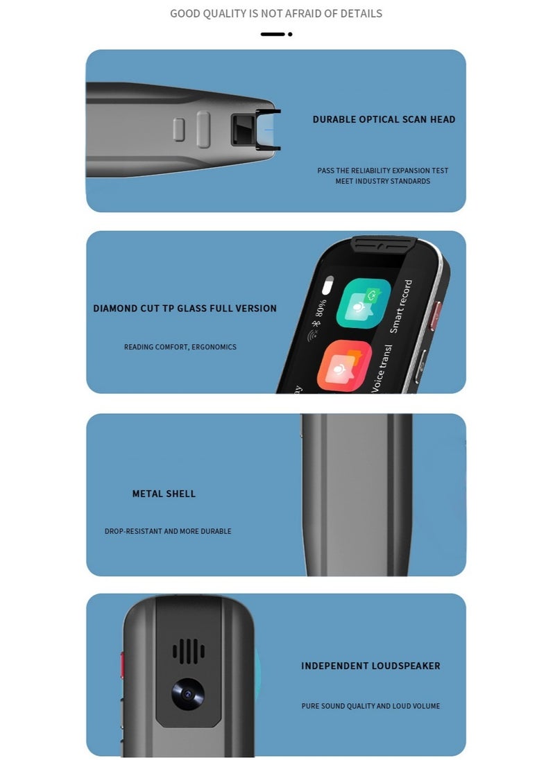 Gasin - AI International Language Translator Pen And Electronic Dictionary, Real-time Voice Translation Into 138 Languages Including Arabic, Supports Offline Translation, Equipped With Scanning Function - Image 1
