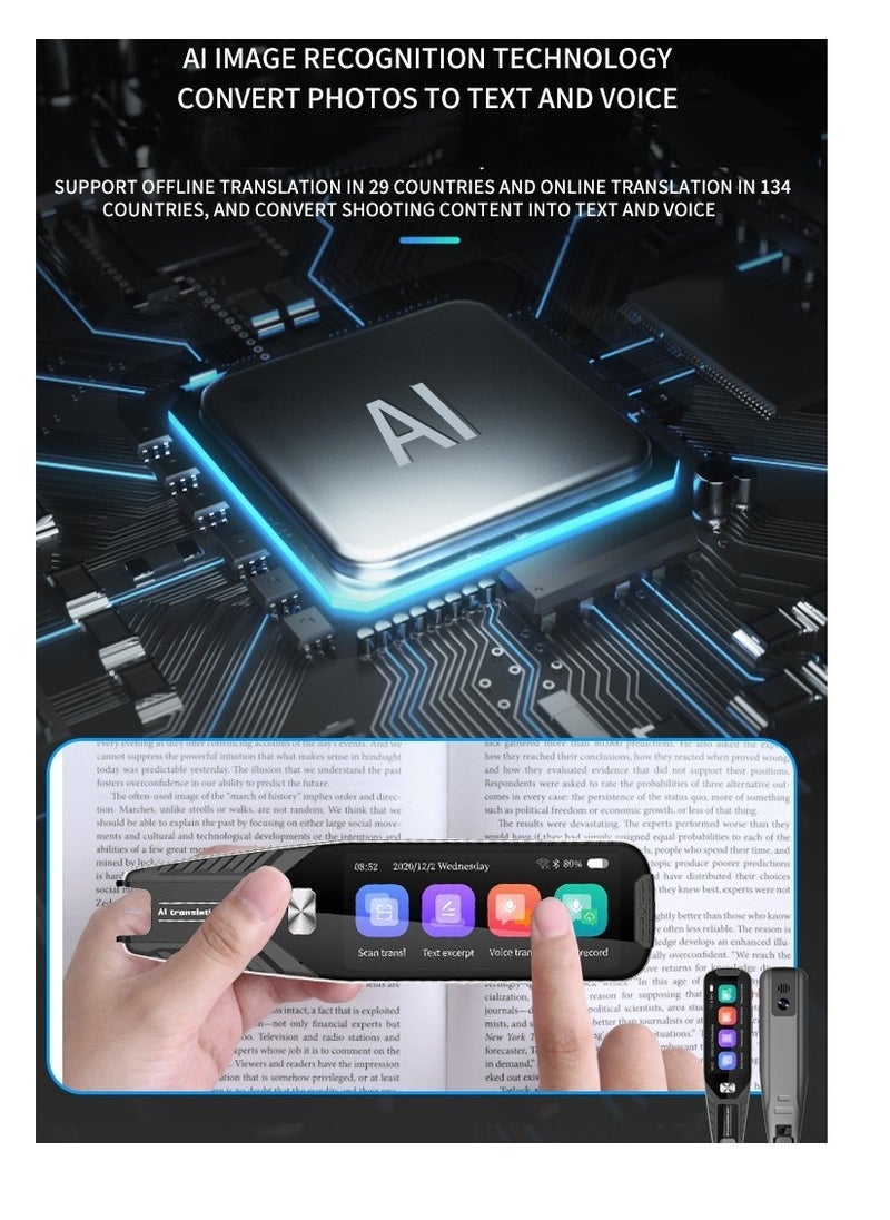 Gasin - AI International Language Translator Pen And Electronic Dictionary, Real-time Voice Translation Into 138 Languages Including Arabic, Supports Offline Translation, Equipped With Scanning Function - Image 1