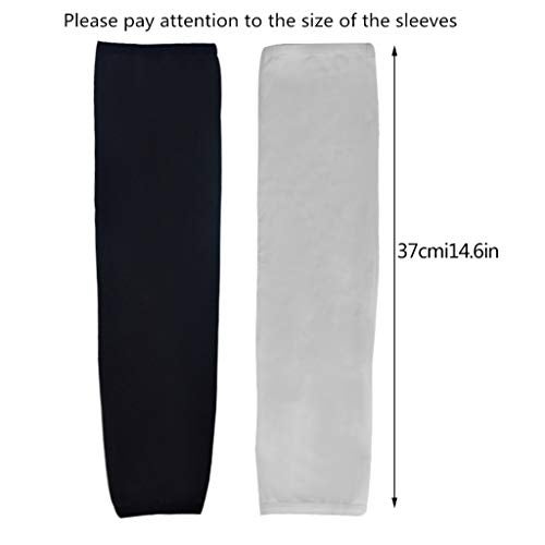 Tayfremn 10 Pairs Unisex Arm Sleeves, Arm Sleeves UV Sun Protection Cooling Sleeves for Women Youth Arm Cover Sleeves for Boys Girls Bike Riding Baseball Basketball Running Outdoors Activities, Black and White - Image 3