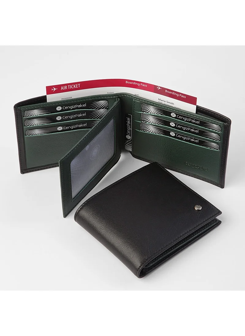 Cengiz Pakel Men's Wallet Black-Green 27551