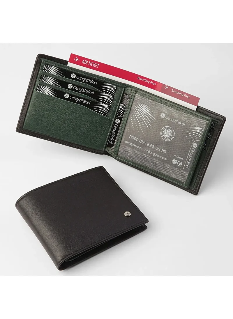 Cengiz Pakel Men's Wallet Black-Green 27551