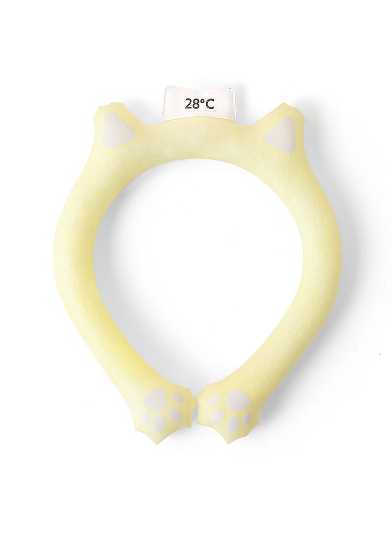 Generic Summer Cooling Neck Ring Outdoor Sports Ice Neck Ring Halter Ice Circle Pcm Material Cooling Circle Yellow 28 ° 
