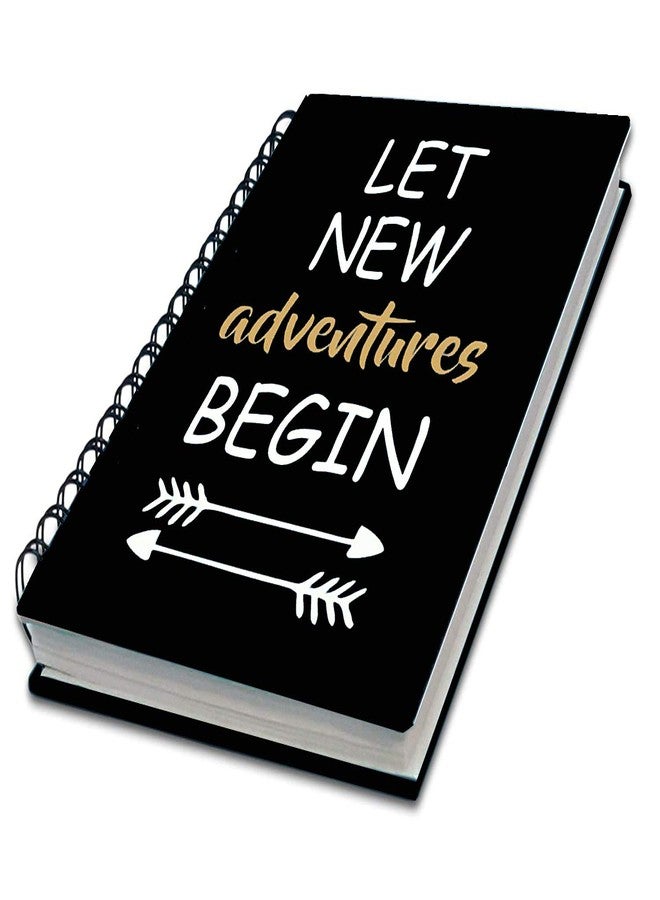 AccuPrints wiro Hard bound Size -A5 (6 by 9 inch) Notebook Diary Ruled 200 pages-Notebook Diary (Black) - Image 1