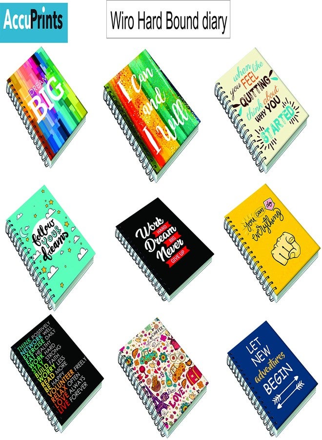 AccuPrints wiro Hard bound Size -A5 (6 by 9 inch) Notebook Diary Ruled 200 pages-Notebook Diary (Black) - Image 4