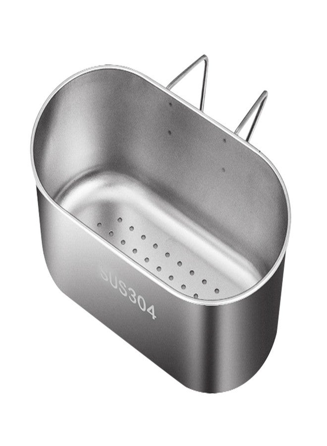 Loyanger Sink Drain Strainer Basket Stainless Steel,Hanging Sink Strainer Colander Drain Basket Multifunctional Kitchen Sinks Food Waste Filter and Vegetables Fruits Clean (COLOR:silver) - Image 1