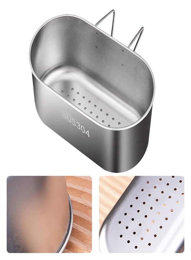 Loyanger Sink Drain Strainer Basket Stainless Steel,Hanging Sink Strainer Colander Drain Basket Multifunctional Kitchen Sinks Food Waste Filter and Vegetables Fruits Clean (COLOR:silver) - Image 4
