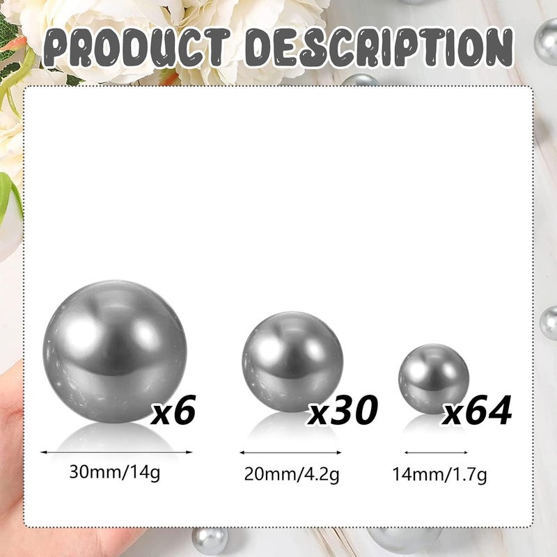 ZEBMOON 100 Pcs Floating Pearls 14/20/46MM yinhui - Image 2