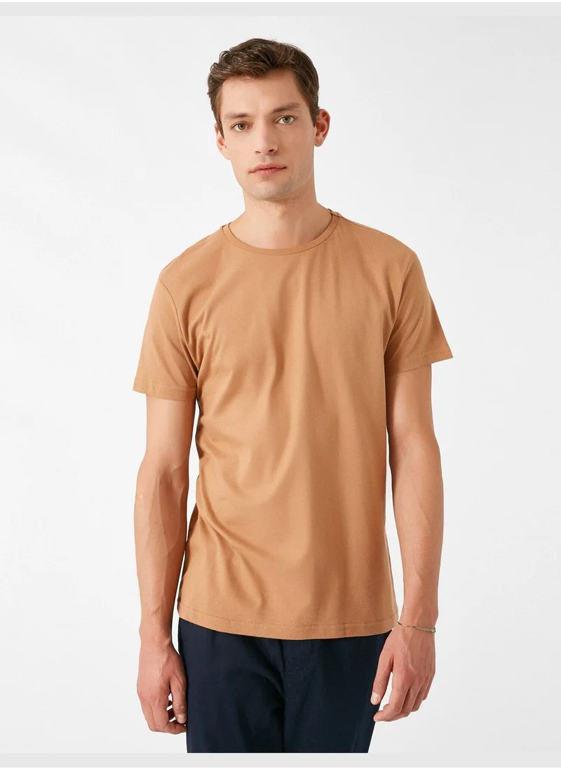KOTON Crew Neck Short Sleeve T-Shirt Cotton