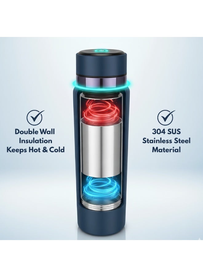 FLYZEO Smart Stainless Steel Bottle with Temperature Display | 800ml Double Wall Vacuum Insulated Flask | 304 SUS Premium Steel | Keeps Drinks Hot & Cold 12–24 Hours | Built-in Filter | Leakproof - Image 2