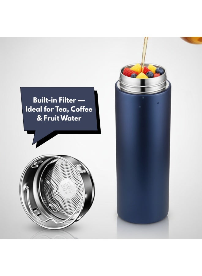 FLYZEO Smart Stainless Steel Bottle with Temperature Display | 800ml Double Wall Vacuum Insulated Flask | 304 SUS Premium Steel | Keeps Drinks Hot & Cold 12–24 Hours | Built-in Filter | Leakproof - Image 5