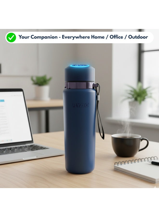 FLYZEO Smart Stainless Steel Bottle with Temperature Display | 800ml Double Wall Vacuum Insulated Flask | 304 SUS Premium Steel | Keeps Drinks Hot & Cold 12–24 Hours | Built-in Filter | Leakproof - Image 3