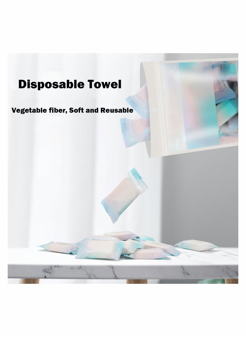 Excefore - Disposable Compressed Towel Tablets 44 Pack Compressed Washcloths, Camping Towels, Large Towels 15.7in Long and Thick, Soft and Reusable, Suitable for Baby Travel Camping Guests - Image 1
